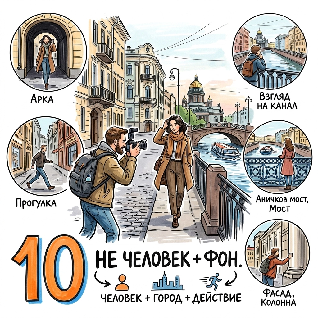 человек взаимодействует с городом