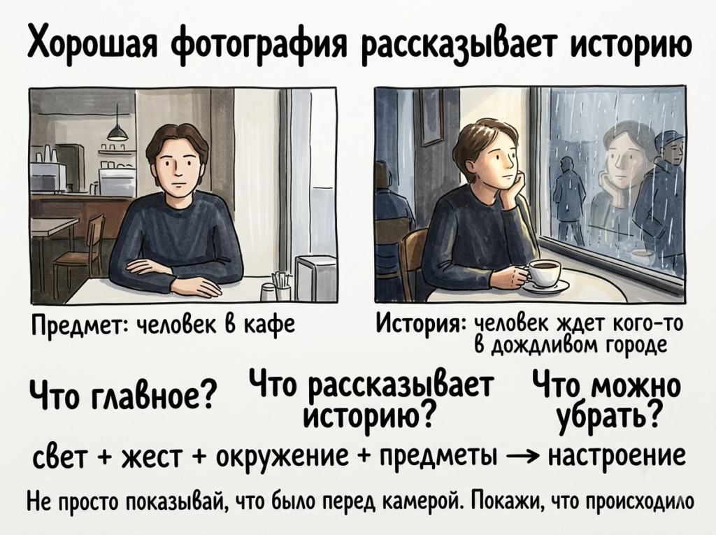 фотография рассказывает историю