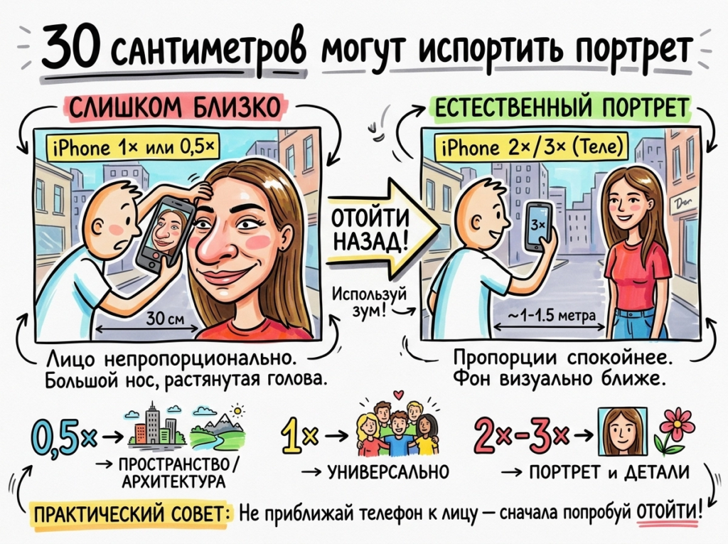 как делать портретные фото