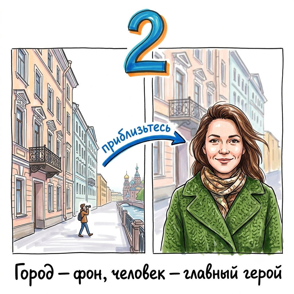 сделайте человека главным героем
