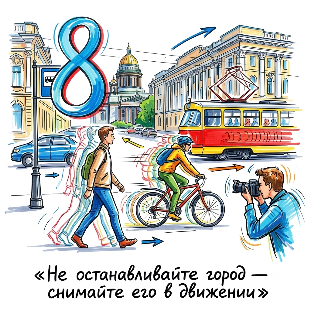 снимайте город в движении